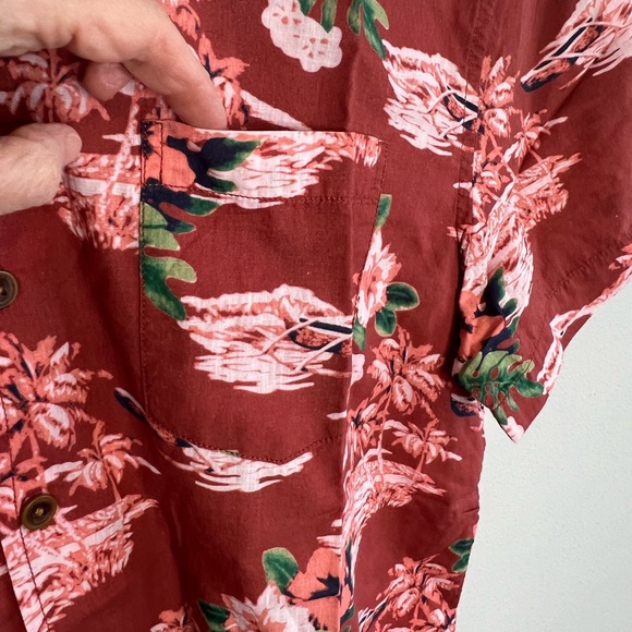 Grayers Red White Tropical Floral Camp Collar Shirt Medium NEW Bali Ha’i Hawaii - Picture 4 of 11